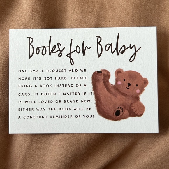 Other - We can bearly wait to meet baby 🐻🧸 baby shower invitation card books for baby